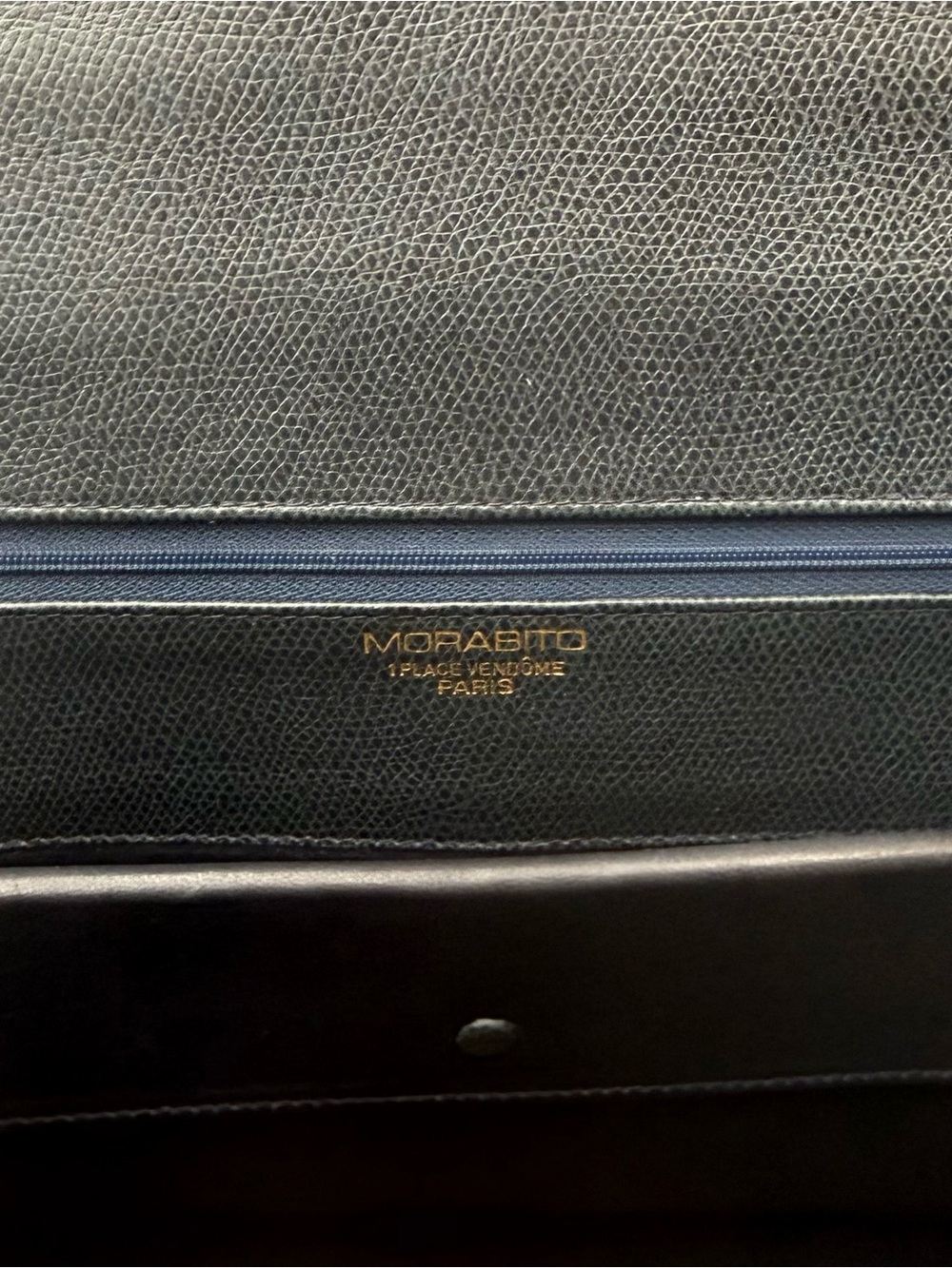 🐢MORABITO COUSU MAIN 1905 PARIS • SCALA 29 Bag in Dark Blue • Made in FRANCE - Picture 15 of 16